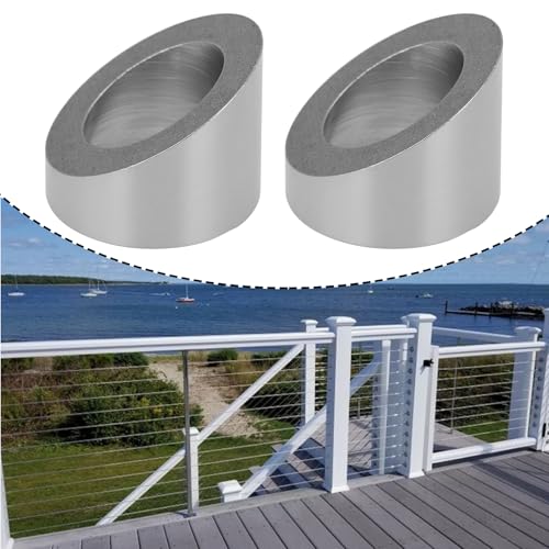 15pcs 3/8inch Angle Beveled Washer 30 Degree Stainless Steel Angle Washers for 1/8 Inch to 3/16 Inch Cable Railing