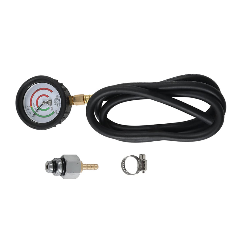 DUOYI Exhaust Back Pressure Tester Kit with 6-Foot Hose,Professional Diagnosis Automotive Exhaust Back Pressure Gauge Kit Shockproof 2.5" HD Gauge,with M12 & M18 Adapter Black