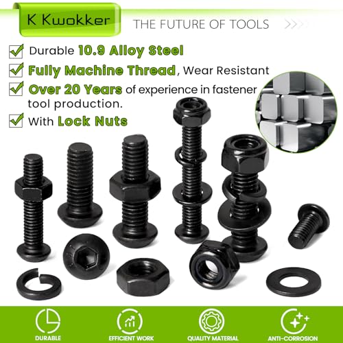 500Pcs M6 M8 Button Head Hex Socket Metric Screws Assortment Kit H. M6 M8