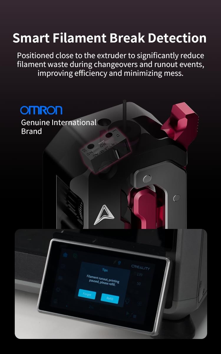 Creality x Phaetus DXC Extruder Helical Gears Dual-Drive System Open Cooling for Creality K1 SE/K1C/K1/K1 Max Smart Filament Break Detection Plug and Play 3D Printer Extruder Head Accessories