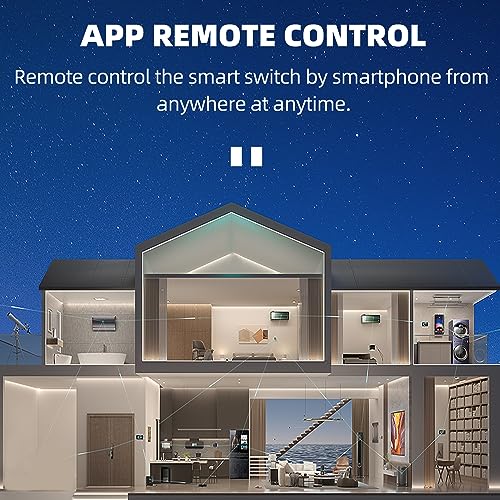 TUYA WiFi Smart Circuit Breaker Power Metering Energy Meter KWh 1P 230V 63A Voltmeter Ammeter Energy Meter DIN Rail Smart Life Wireless Remote Control Switch Timer Voice Control (20A) 20A
