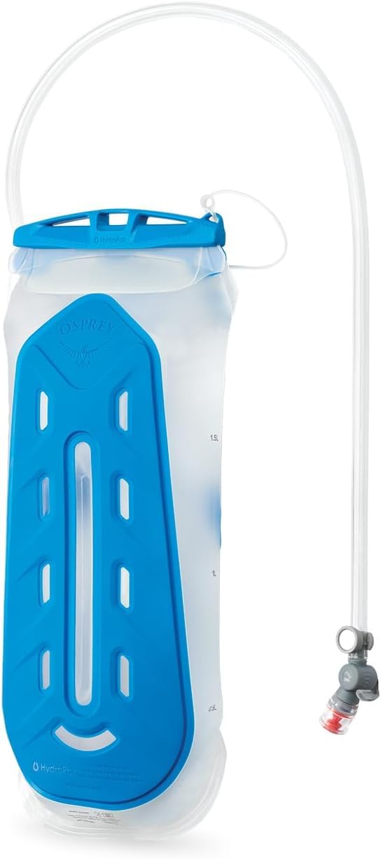 Osprey Hydraulics Backpack Water Reservoir with Bite Valve - BPA-Free, Leakproof Hydration Bladder with QuickConnect and Slide-Seal - Compatible with Most Hiking and Biking Packs, Clear 2L