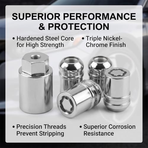 Alloy Wheel Lock Lug Nuts Compatible with Honda 08W42-SNA-101