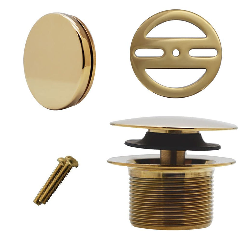 Westbrass Mushroom Tip-Toe Tub Trim Set with Floating Faceplate, Polished Brass, D398RK-01 1-Pack