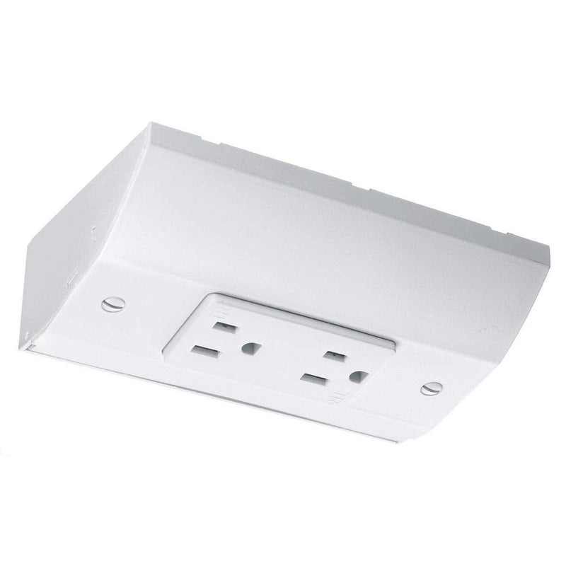 Bryant Electric RU100W tradeSELECT Under Cabinet/Counter Power Distribution Box, Slim Fit, White Metal Slim Fit Box