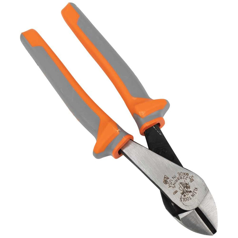 Klein Tools 2288RINS 1000V Insulated Diagonal Cutter Pliers, Made in USA, High Leverage Design, Induction Hardened Knives, 8-Inch 1-Piece 4-Piece Kit