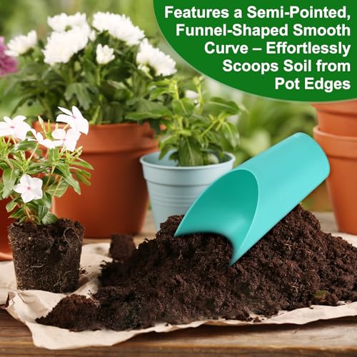 M METERXITY 18-Pack Bonsai Soil Scoops, Plastic Garden Soil Scoops Bucket Shovel Potting Scoopers for Transplanting/Flower Planting/Plant Succulent,Colorful Small Gardening Tools [Multicolor]