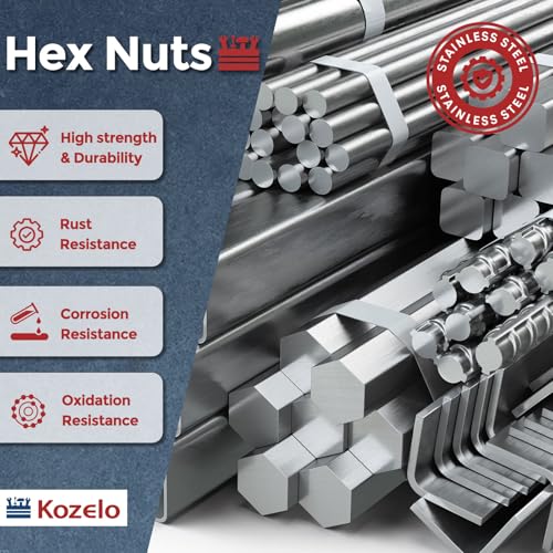 300pcs[M6-1] Hex Metric Nuts 304 Stainless Steel Silver M6-1 300