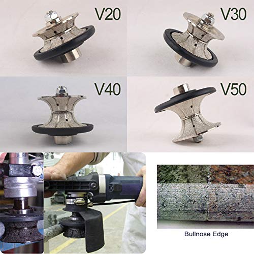 V40(1-1/2") 40mm Full Bullnose Diamond Hand Profiler/Router Bits with 5/8-11 Thread for Granite Countertop