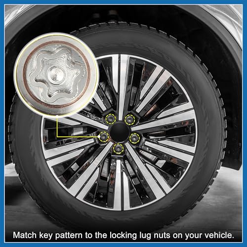 Car Metal Wheel Lock Lug Nut Anti Theft Socket Key for VW Touareg