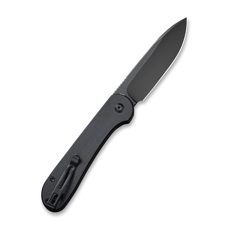CIVIVI Pocket Folding Knife with 3.47" 14C28N Blade G10 Handle, Button Lock Elementum Knife for EDC C2103A (Black) Black