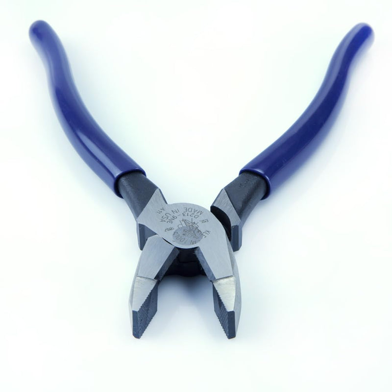 Klein Tools D213-9NE Pliers, Made in USA, 9-Inch Side Cutters, High Leverage Linesman Pliers Cut Copper, Aluminum and other Soft Metals Standard