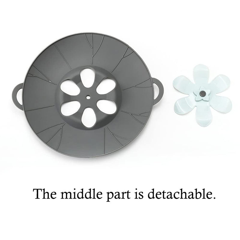 3pcs Silicone Lid Set, Microwave Splatter Cover, Reusable Heat Resistant Lids, Boil Safeguard, Spill Stopper, Multi-Function Kitchen Covers, Fridge Dishwasher Safe 3 PCS Grey