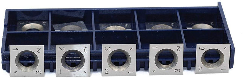 14mm Square Straight Carbide Cutter Insert(14mm length X14mm widthX2.0mm thickness),Pack of 10, Designed for Spiral/Helical Planer Cutter Head Wood Lathe Tool with 10pcs M6x10 Screws 14mm with screws