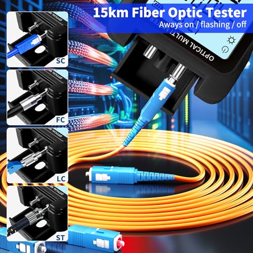 4-in-1 Fiber Optic Cable Tester with Optical Power Meter