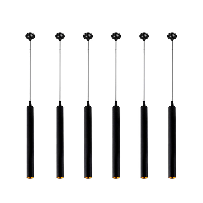 110v 12W Dia 5CM L40CM Tube LED Modern Pendant Lights Spot Light for Island Dining Living Room Bar Counter Shop Ceiling Kitchen Lights Hanging lamp Downlight Light fixtures Black 3000K