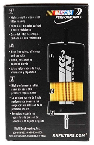 K&N Gasoline Fuel Filter: High Performance Fuel Filter, Premium Engine Protection, Compatible with 1988-2004 Honda/Acura Fuel Injected Gasoline Engines, PF-1200