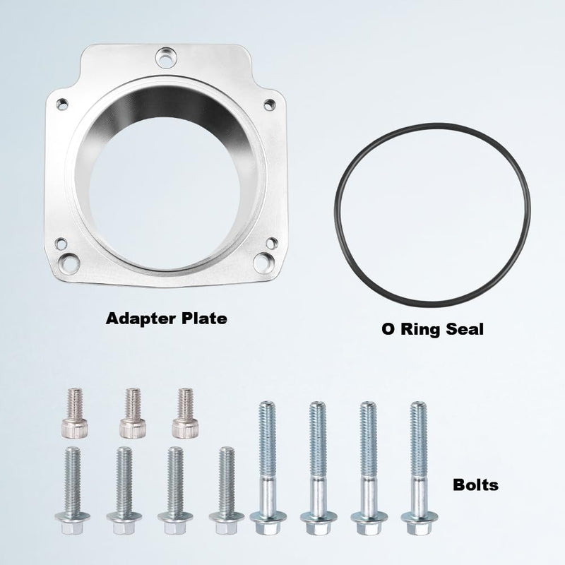 LS Throttle Body Adapter 92mm Compatible with LS1 3 Bolt Intake Manifold to LS3 4 Bolt Replacement for 551513 LS6 LS LR4 LQ4 LS6 L59 LQ9 LM4 L33 LSX 4.8L 5.3L 5.7L 6.0L