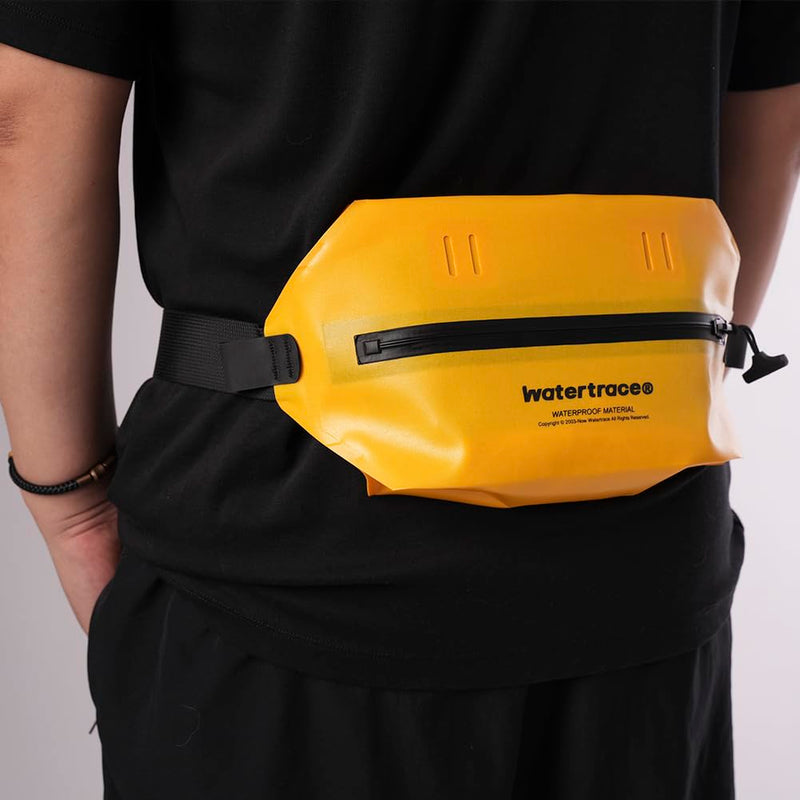 Waterproof Fanny Pack, Black, Yellow, Crossbody Waist Bag for Kayaking, Rafting, Swimming, Surfing, Paddle Board, Boating (Yellow)