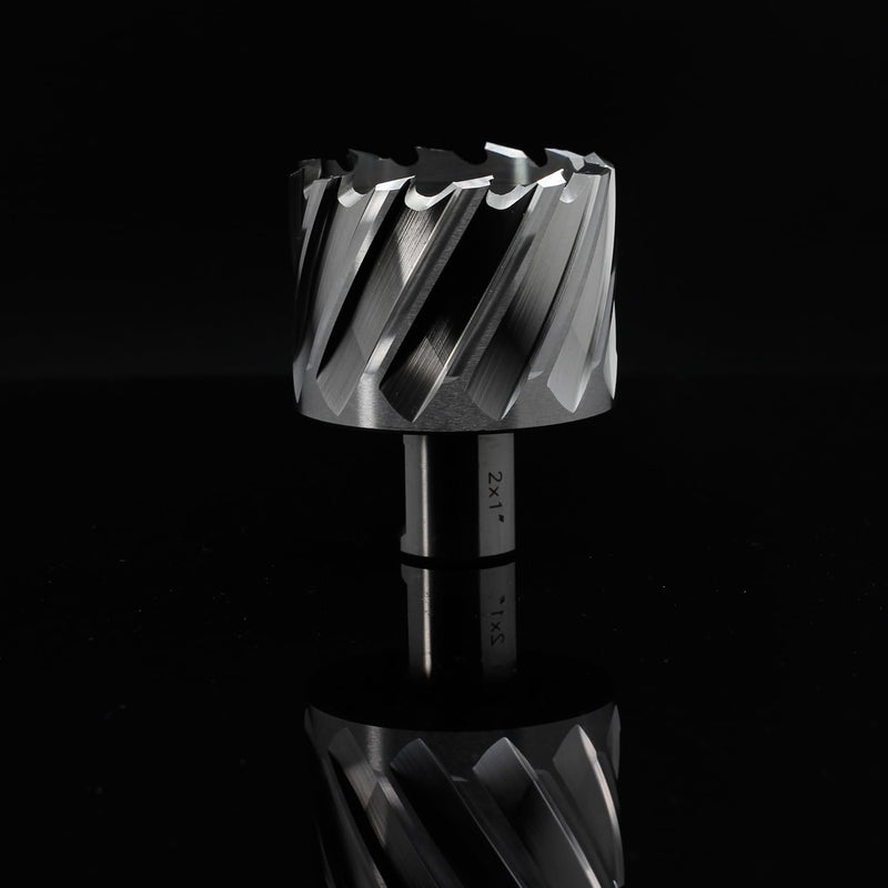 2" Annular Cutter 1" Depth OSCARBIDE 3/4" Weldon Shank Mag Bit | 2-Flat Shank Design | Includes Pilot Pin | HSS Steel Body | Burr-Free Holes | Rapid Chip Removal | Precision Ground Edges
