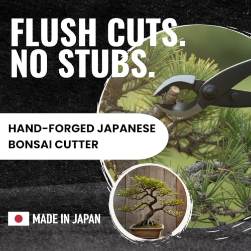 Senkichi 8.3" Japanese Bonsai Concave Cutter – Professional Branch Cutter for Clean Flush Cuts, Leaves No Stub – High-Carbon Forged Steel Pruning Shears, Made in Japan - forest Originals