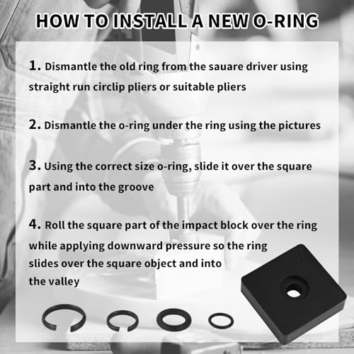 84pcs 3/8” & 1/2” Impact Retaining Ring Clip Friction Rings with O-Ring, Includes Anvil Installation Tool Screwdriver and Tweezers for Electric Pneumatic Impact Wrenches