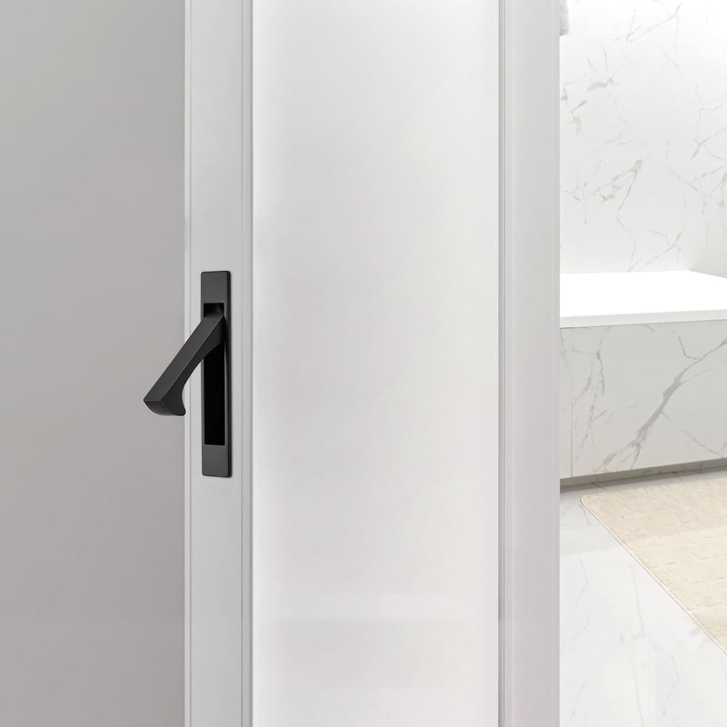 JOY DECOR Pocket Door Pull Handle, Edge Pull, Matte Black Flush Mount for Sliding Doors (4 Pack) 4