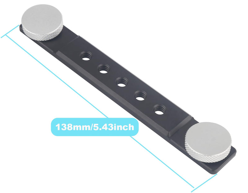 Aluminum 1/4 Camera Extension Bracket for DJI Pocket 3, Tripod Accessories Camera Mic/Flash Bracket with 1/4''-20 Screw