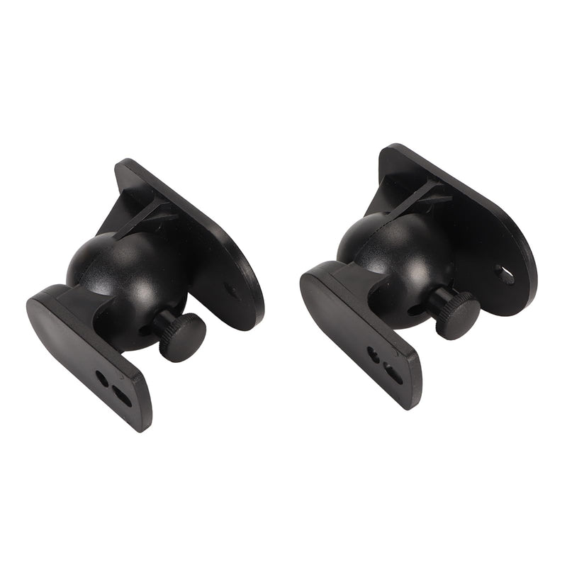 Plastic Speaker Wall Mount Bracket Adjustable Angle for Surround Sound Studio Speakers, Heavy Duty, Easy Install, 1 Pair with Hardware
