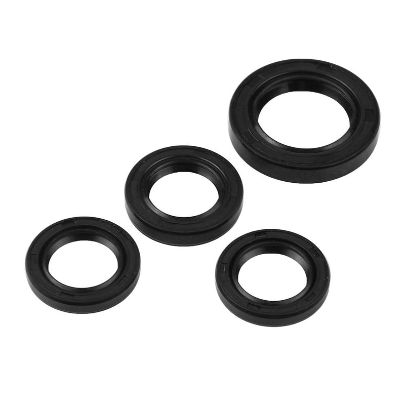 Gy6 Oil Crankshaft Seal,GY6 Oil Seal,4 Pcs Engine Oil Seal Kit Engine Crankshaft Gear Crank Case Oil Seal Rubber for GY6 125cc 150cc 152 157QMJ Hrc216 Seal