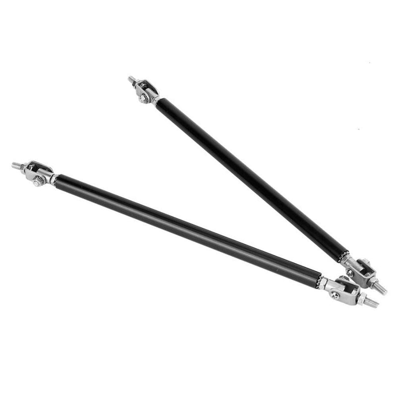 HERIS 2pcs Adjustable Black 7.87"-13" Front Lip Strut Rod Bumper Splitter Universal Tie Support Bars