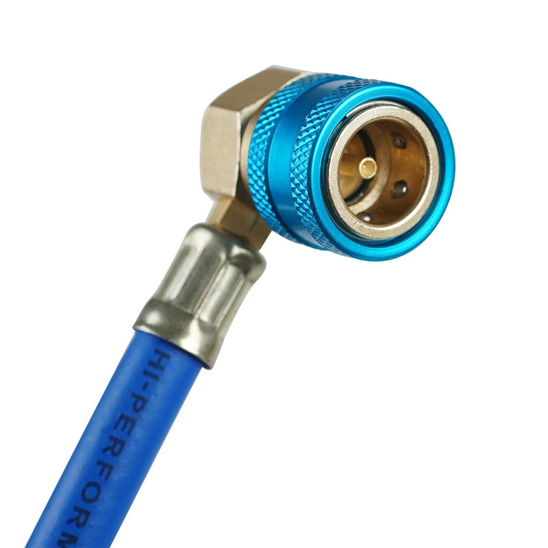 BACOENG R1234YF Refrigerant Charge Hose Kit with Gauge, 1234yf Recharge Kit with 1/2 Self-Sealing Can Tap Opener and Quick Coupler, for Auto Air Condition System