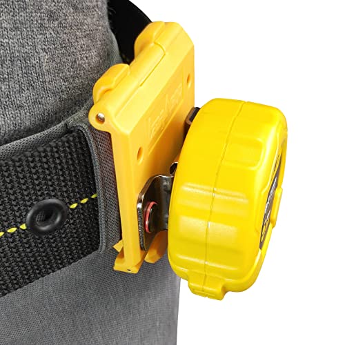 Measuring Tape Measure Holder Clip on Belt, Tool Tape Holder for Tool Belt. Yellow Yellow 1 pack