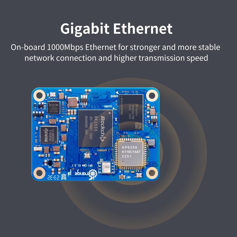 Orange Pi Compute Module 4 4GB+32GB, Rockchip RK3566 Quad-Core 64-Bit Single Board Computer, Orange Pi CM4 4GB RAM 32GB eMMC Flash, Support 2.4/5.0GHz Wi-Fi & Bluetooth 5.0 (CM44G32G) CM44G32G