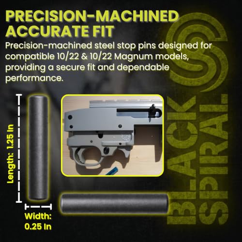 Precision Steel Stop Pins Compatible with 10/22 and 10/22 Magnum Models, Durable Mechanical Hardware Replacement Parts, Solid Steel Construction, Easy Fit Design, 2-Pack Set