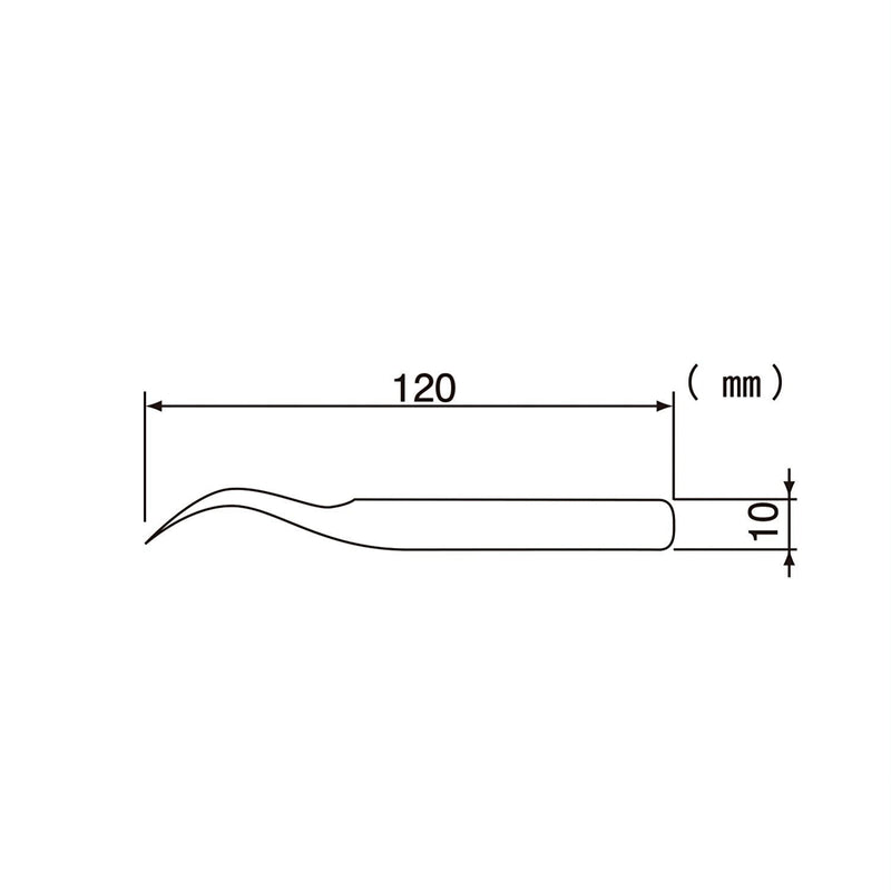 ENGINEER 120mm Titanium Curved Tip Tweezers (J) Made in Japan, Anti-magnetic, Rust-proof, Lightweight. PTN-03 Bent Type: 4.7 inches (120 mm)