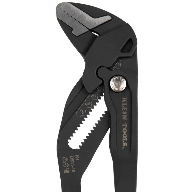 Klein Tools D53102KIT Adjustable Pliers Wrench Set, Compact High-Leverage Parallel Smooth Jaw Pliers, 7-Inch and 10-Inch, 2-Piece