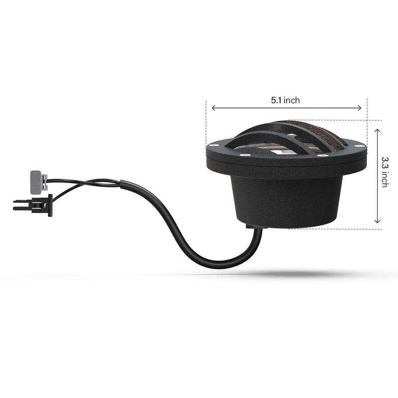 VenusManufacturing Well Light Low Voltage Landscape Lights LED Outdoor 4 watt In-ground Lighting Deck Light Yard Garden 8401-3500-01
