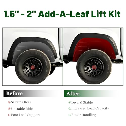 Extended Alignment Pins for 1.5"-2" Rear Add A Leaf Lift Kit Compatible with 1995-2023 Tacoma 2WD 4WD