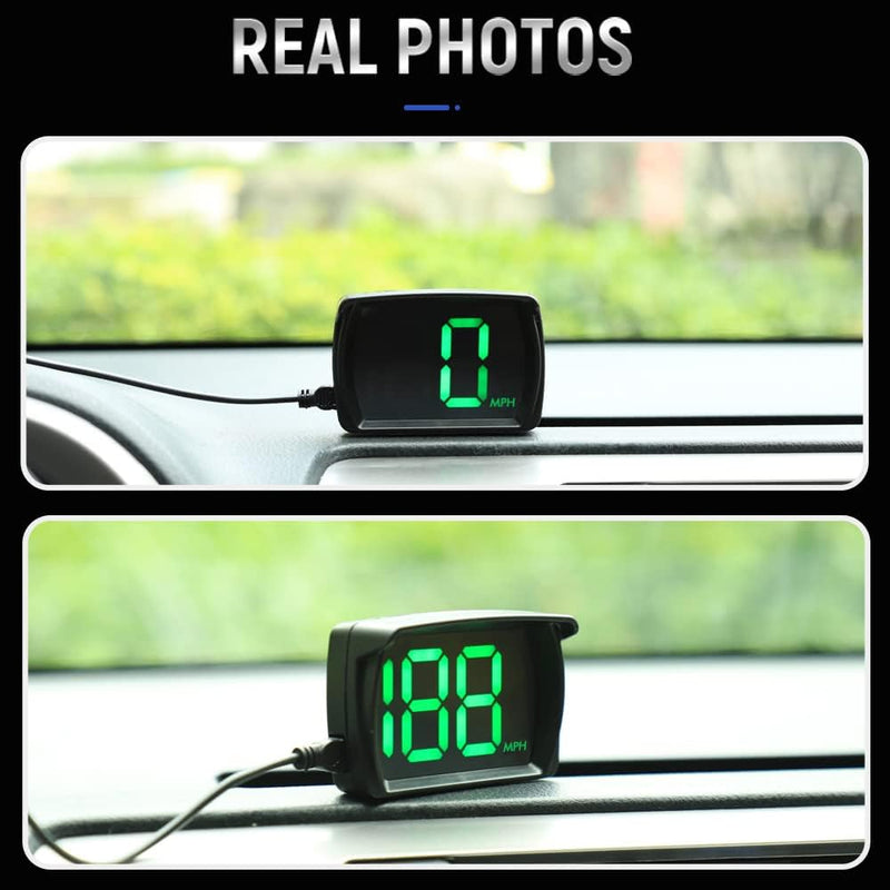 New Speedometer HUD GPS Digital Speed Meter MPH Speedo Head Up Display for Cars Trucks, USB Cable Plug & Play (G20-Only Green) G20-Only Green