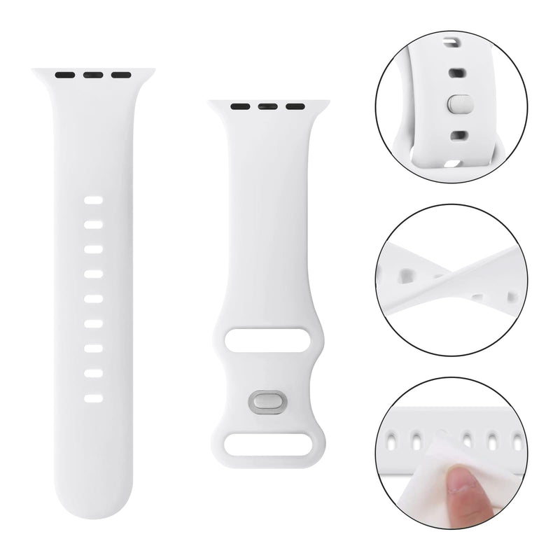 3 Pack Bands Compatible with Apple Watch Band 38mm 42mm 40mm 44mm 41mm 45mm 46mm 49mm Women Men, Soft Silicone Replacement Sport Straps for iWatch Series 11 10 9 8 7 6 5 4 3 2 1 Ultra SE 001, Black/Blue Gray/White 44/45/46/49/42mm(Series 3 2 1)