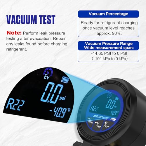 MR CARTOOL L201 Digital Manifold Gauge HVAC Charging Kit