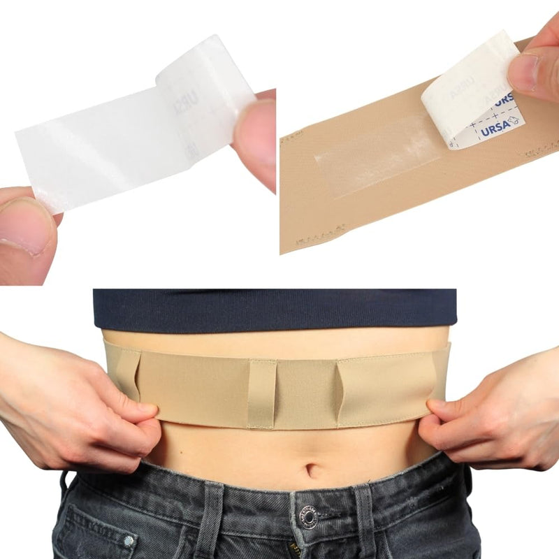 Peritoneal Dialysis Tube Belt - Slim, Soft and Stretchy PD Catheter Belt - Safe for Skin - Made in the UK - Peg Tube Supplies - Medical Peritoneal Dialysis Accessories (Medium - 29″-42″, Beige) Medium - 29″-42″