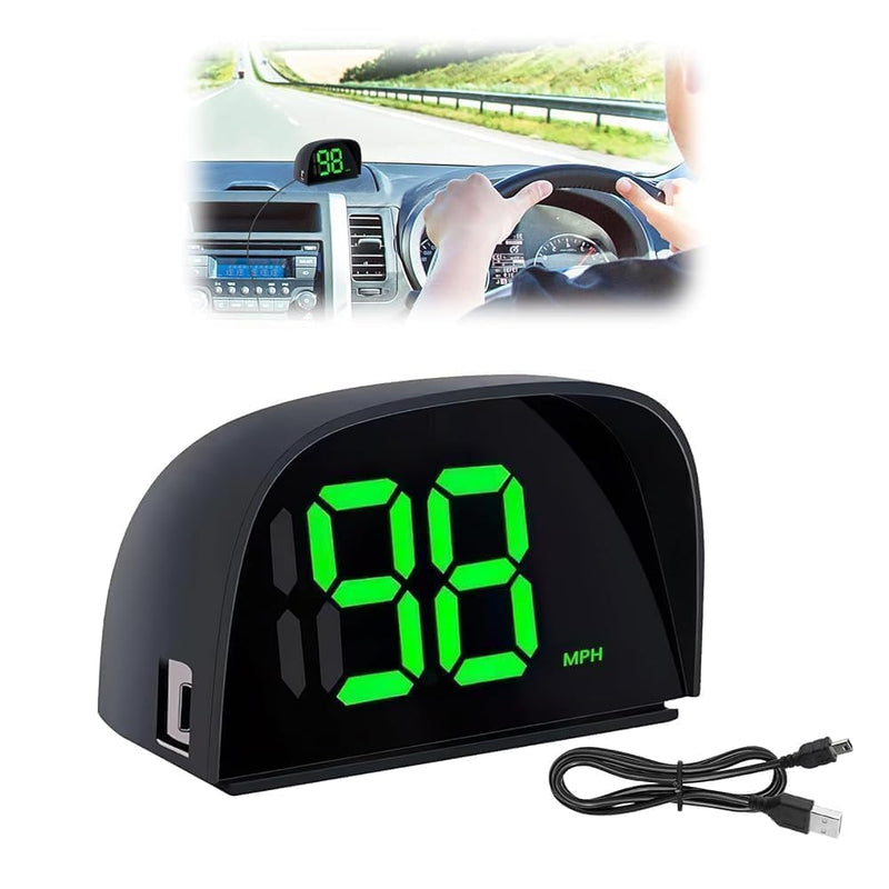GPS Digital Speedometer for Car MPH Golf Cart Universal HUD Speed Meter with LED Large Font Head Up Display Car Accessories with USB Cable Plug Play for Truck Motor SUV Golf Cart All Vehicles Y06 Speedometer