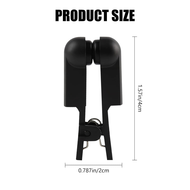 1 Pair Ear Clip Electrode,Black Rubber Reusable Clip Compatible with TENS 7000 & Standard Units,Meridian Point Stimulation Accessory (Black) Black