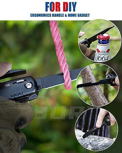 BIBURY Gifts for Men, 12 in 1 Hammer Multitool with 18 in 1 Snowflake Tool