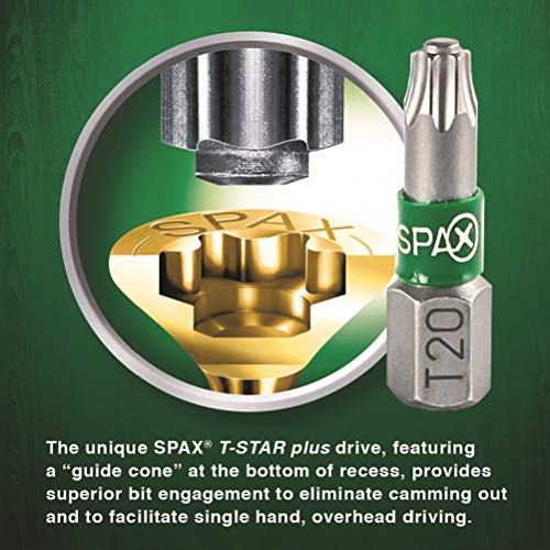 SPAX #10 x 3" Flat Head Partial Thread T-Star+ Yellow Zinc 1LB 72CT 10 x 3" (1 lb.) 1