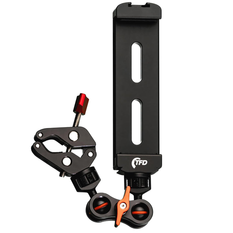 TFD Tablet Mount (5” to 10” Wide Fit) - Fits All Major Brands - Compatible with Ipad, Samsung, Google, & Other Standard Tablets | Tablet Holder for Truck, Cycling, Treadmill for Home, Work & The Road