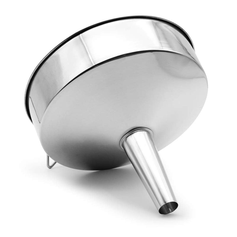 Super Large Stainless Steel Large Funnel with Detachable Strainer/Filter for Cooking Oil and Transmission Liquid and Powder, Food Grade Metal Kitchen Funnels 7.9 Inch