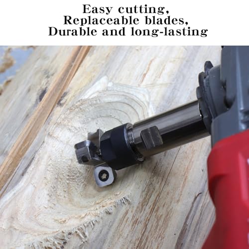 1.5-Inch Carbide Shaping Disc for Wood Carving 3-Blade Replaceable Cutter Design 5/8-11 Thread Angle Grinder Attachment Woodworking Abrasive Tool for Shaping, Slotting & Flat Bottom Cleaning 1.5-Inch
